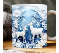 Christmas Ornaments Christmas Mug Inflated Snowman Mug Santa Mug Press Puffy Design 15oz 11oz Coffe Christmas Ornaments Holiday Party Decor