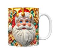 Christmas Ornaments Christmas Mug Inflated Snowman Mug Santa Press Puffy 15oz 11oz Coffe Home Holiday Decorations