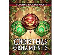 Christmas Ornaments Coloring Book: Celebrate delicate snowflakes, candy canes, and tinsel garlands with elegant ornament patterns and festive detail.