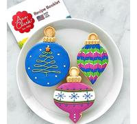 Christmas Ornaments Cookie Cutters 3-Pc Set Made in USA by Ann Clark, Teardrop Bauble, Finial, and Round Ornaments