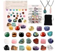 Christmas Ornaments Countdown Calendar,24 Days Advent Stone - 2025 Crystal Advent | for Meditation Collection Mothers Day Birthday Yoga