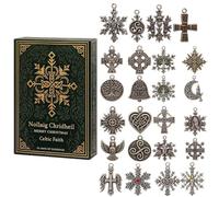 Christmas Ornaments Countdown Calendar - Seasonal Keepsake 2D Flat,Celtic-Themed Pendant Calendar for Countdown | for Family Friends Adults Kids Collectors Tree Window Wall Door