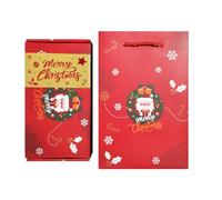 Christmas Ornaments Decorative 2PC Merry Christmas Surprise Box Gift Box Creating Most Surprising Gift Red Envelope Bouncing Romantic for Festive Celebrations