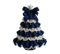 Christmas Ornaments DIY Crochet Holiday Bow Pearl Ornament Handmade Craft Kit for Beginners Party Activity Festive Desktop Decoration