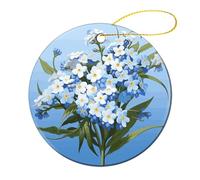 Christmas Ornaments Do Not Forget Me Printed Round Ceramic Ornament Christmas Hanging Ornaments Christmas Tree Decorations Double-Side Custom Christmas Ornament