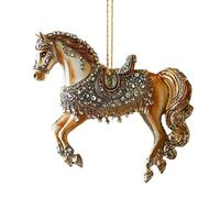 - Christmas Ornaments - Elegant Christmas Tree Ornaments, Handmade Animal Figures Set, Festive Hanging Ball Collection | Shiny Decoration Pieces, Lightweight Seasonal Embellishments with String