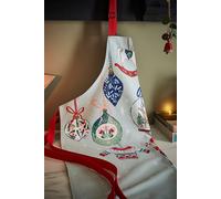'Christmas Ornaments' Festive Print 100% Cotton Apron Ulster Weavers Multi One Size