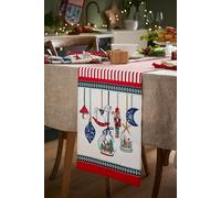 'Christmas Ornaments' Festive Print 100% Cotton Table Runner Ulster Weavers Multi One Size