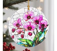 Christmas Ornaments, Flower Ornament, Christmas Tree Ornaments, Xmas Decorations, Holiday Decorations, Gifts for Orchid Lovers, Flower Themed Gift, Holiday Party Gifts, and Xmas Gift Ideas