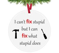 Christmas Ornaments for Carpenter Funny Gifts for Mechanic Carpenter Builder Woodworker Handyman Gift Machinist Maintenance Coworker Husband Dad Grandpa Uncle Brother Ceramic Ornament Gifts