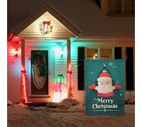 Christmas Ornaments for The Home Christmas Garden Flag Vertical Double Sided Merry Yard Outdoor Decor Hanging Pendant for Decorations Festive Holiday Home Birthday Party