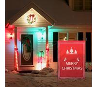 Christmas Ornaments for The Home Christmas Garden Flag Vertical Double Sided Merry Yard Outdoor Decor Hanging Pendant for Decorations Festive Holiday Home Birthday Party