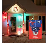 Christmas Ornaments for The Home Christmas Garden Flag Vertical Double Sided Merry Yard Outdoor Decor Hanging Pendant for Decorations Festive Holiday Home Birthday Party