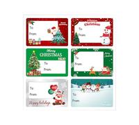 Christmas Ornaments for Tree Tag Stickers 6 Piece Of 2.3 Inches Long X 1.6 Inches Wide Merry Name From Sticker Labels Artistic Tree Ornaments for Festive Decoration