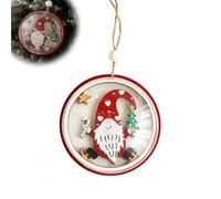 Christmas Ornaments For Trees, Wooden Christmas Hanging Decorations | Rustic Hollow Santa Snowman Gnome for Tree Winter,Hanging Wood Ornaments for Winter Holiday Indoor Decor, Xmas Tree Decor