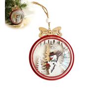 Christmas Ornaments For Trees, Wooden Christmas Hanging Decorations | Rustic Hollow Santa Snowman Gnome for Tree Winter,Hanging Wood Ornaments for Winter Holiday Indoor Decor, Xmas Tree Decor