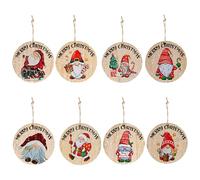 Christmas Ornaments - Funny Ornament for Christmas Tree | Wooden Holiday Decoration Round Charm for Home Kitchen Living Room School Wedding Party Retail Store
