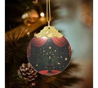 Christmas Ornaments Glass Decorative Hanging Ornament for Christmas Tree Round Ornament Magic Show Funny 2025 Ornaments with Ropes Xmas Tree Pendant Keepsake Crafts Gift
