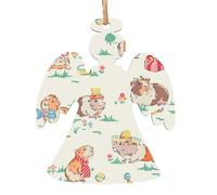 Christmas Ornaments Guinea Pig Printed Christmas Wooden Ornament Christmas Tree Decorations Wooden Hanging Ornaments for Xmas Home Decor