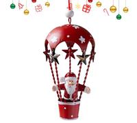 Christmas Ornaments, Hot Air Balloon Decor, Santa Snowman Hanging Design, Whimsical Festive Style, Multicolor, for Balcony, Staircase, Window, Patio, Front Door, Party