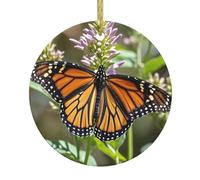 Christmas Ornaments Monarch Butterfly Ceramic Ornament Pentagram Hanging Porcelain Ornaments Xmas Tree Hanging Ornament For Christmas Trees Halloween