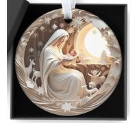 Christmas Ornaments Nativity Scene Nativity Ornaments for Christmas Tree Religious Decorative Hanging Ornament Keepsake Holiday Winter Christian Gifts Family Women Friend Jesus Birth Xmas Tree Decor