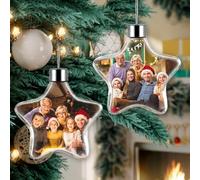 Christmas Ornaments Personalised with Photo - Christmas Decorations Christmas Baubles Christmas Tree Decorations for Families, friends, 2024