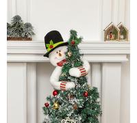 Christmas Ornaments Sale Clearance Christmas Xmas Tree Toppers Top Decoration Plush Santa Claus Snowman Topper Hugging Tree Topper Winter Holiday Party Supplies