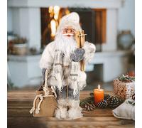 Christmas Ornaments Santa Claus Figurines 18inch Christmas Standing Santa Claus Plush Doll Xmas Santa Claus Statue for Christmas Window Display Scene Home Desktop Decoration Party Decor