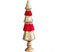 Christmas Ornaments Set with Foam, Velvet, Gold Glitter, and Pearl Elements for Tree Decoration and Holiday Decor (G)