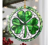 Christmas Ornaments, Shamrock Ornament, Christmas Tree Ornaments, Xmas Decorations, Holiday Decorations, Irish Gifts for Women Men, Irish Shamrock Gift, Holiday Party Gifts, and Xmas Gift Ideas