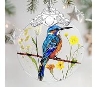Christmas Ornaments: Stained Glass Ornament, Christmas Tree Ornament, Hanging Ornaments for Home Decor & Xmas Tree Decorations - Exquisite Holiday Decor, Gifts & Holiday Present - Kingfisher