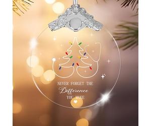 Christmas Ornaments, Stethoscope Design Ornament, Hanging Christmas Tree Decorations, Unique Xmas Decor with "Never Forget The Difference You Make", Thank You Gift for Doctors and Nurses