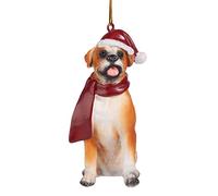 Christmas Ornaments - Xmas Boxer Holiday Dog Ornaments - Christmas Decorations