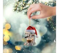 Christmas Ornaments Xmas Decorations Coffee Machine Pendant With Santa Christmas Party Decorations Tree Pendant Ornament for Xmas Tree Wedding Party Decoration