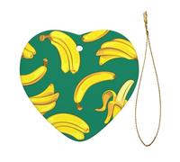 Christmas Ornaments Yellow Ripe Banana Decorations Heart Ceramic Christmas Tree Ornaments For Holiday Decor Home Decorations Xmas Gifts