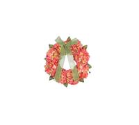christmas outdoor decorations 2pc Flower Wreath Door Hanging Wall Hanging Autumn Decorations (Color : A)