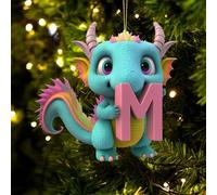 Christmas Outdoor Decorations Christmas Acrylic 26 Letter Dinosaur Pendant Letter Dinosaur Party Decoration Pendant Xmas Hanging Decorations Holiday Decor