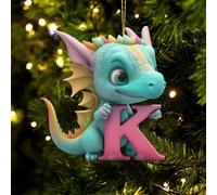 Christmas Outdoor Decorations Christmas Acrylic 26 Letter Dinosaur Pendant Letter Dinosaur Party Decoration Pendant Xmas Hanging Decorations Holiday Decor