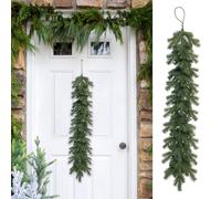 Christmas Outdoor Decorations Five Forked Tail Decoration, Two Tone Chinese Rattan - 47. 24 Inch/pcs Realistic Greenery Garland For Holiday Christmas And Winter Season Dé (Green, 120cm)