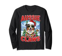 Christmas Outfit Aussie Claws Dog Owner Australian Shepherd Long Sleeve T-Shirt