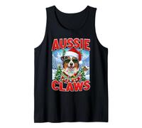 Christmas Outfit Aussie Claws Dog Owner Australian Shepherd Tank Top