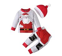 Christmas Outfits for Baby Boy,Fancy Dress Outfit Rompers 12 to 18 Month Winter Cartoon Warm Hooded Jumpsuit Elf Costume Headband Santa Hat Little Sister Clothes (Grey#4,18-24 Months)