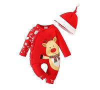 Christmas Outfits for Kids,Christmas Outfit 12-18 Months Rompers Girls Sleeveless Bodysuit Baby Before Xmas Costume Kids My First Hat Twin Clothes (Red#5,6-9 Months)