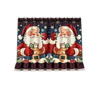 Christmas Oven Skirt Curtain 78x55cm 8 Ties Rustic Farmhouse Red Decor | Machine-washable polyester Handcrafted farmhouse pattern Fits ovens dishwashers and cabinets