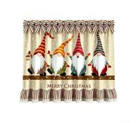 Christmas Oven Skirt Curtain 78x55cm 8 Ties Rustic Farmhouse Red Decor | Machine-washable polyester Handcrafted farmhouse pattern Fits ovens dishwashers and cabinets