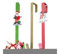 Christmas Over The Door Hanger | Metal Santa Claus Snowman Decor,Christmas Door Wreath Hanger | for Indoor Outdoor Holiday Wall Home Dining Table Schools Homes
