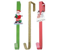 Christmas Over The Door Hanger - Metal Santa Claus Snowman Decor | Christmas Door Wreath Hanger,for Wall Home Indoor Outdoor Dining Table Schools Homes Holiday Seasonal Party