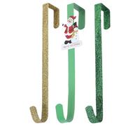 Christmas Over The Door Hanger,Metal Santa Claus Snowman Decor - Christmas Wreath Holder,for Wall Home Indoor Outdoor Dining Table Schools Homes Holiday Seasonal Party