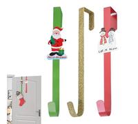 Christmas Over The Door Hanger | Metal Santa Claus Snowman Decor - Decorative Garland Hanger for Christmas | for Indoor Outdoor Holiday Wall Home Dining Table Schools Homes